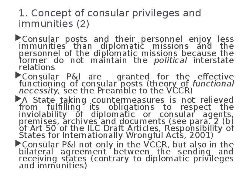 . Concept of consular