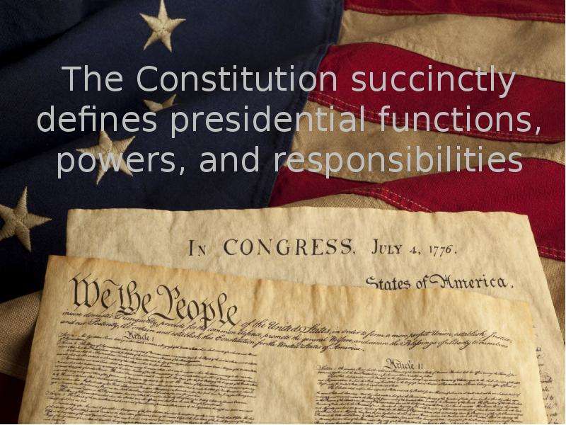 The Constitution succinctly