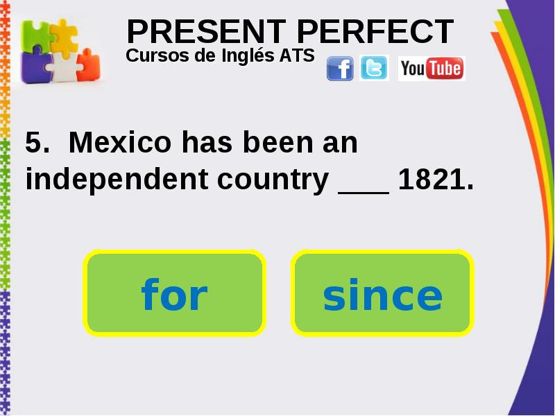 PRESENT PERFECT . Mexico has