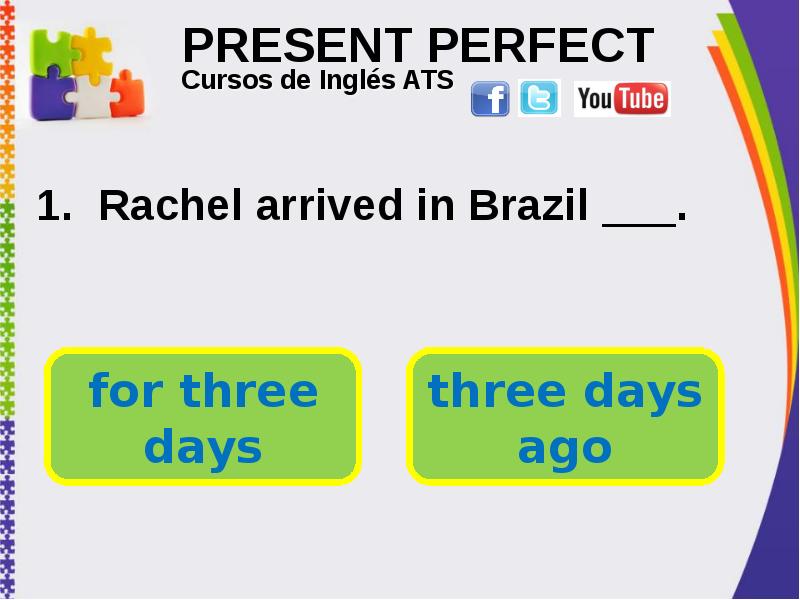 PRESENT PERFECT . Rachel
