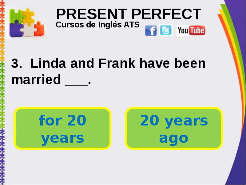 PRESENT PERFECT . Linda and