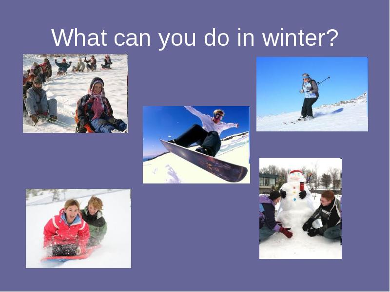 What can you do in winter?