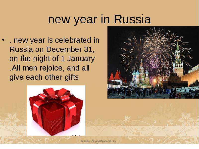 new year in Russia . new year