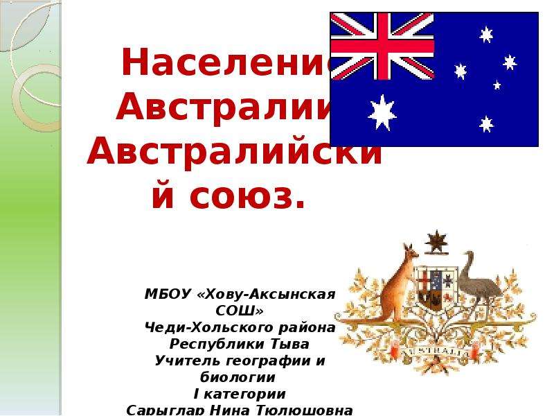 Презентация Население Австралии. Австралийский союз. Тест "Верно –ли?"