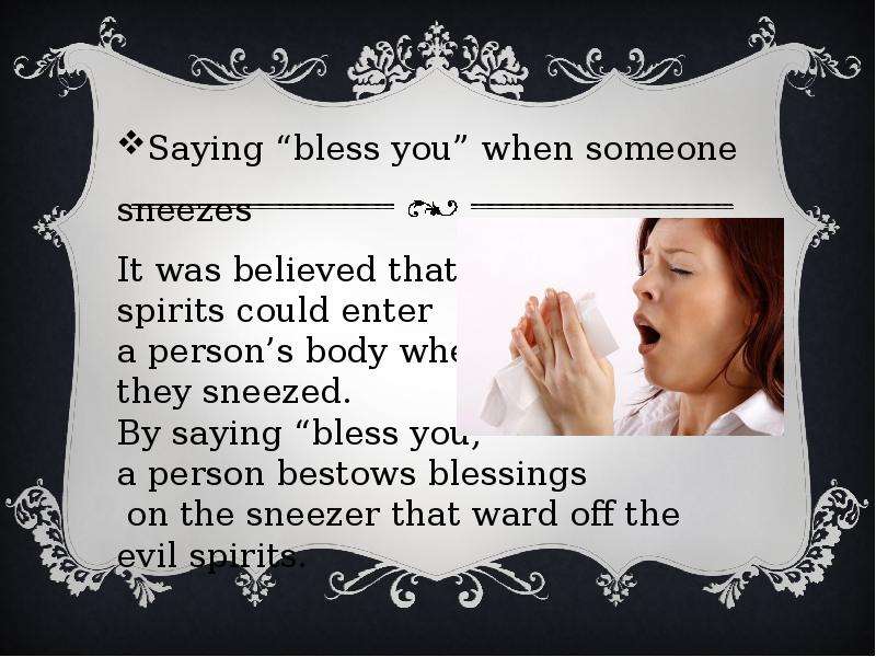 Saying bless you when someone