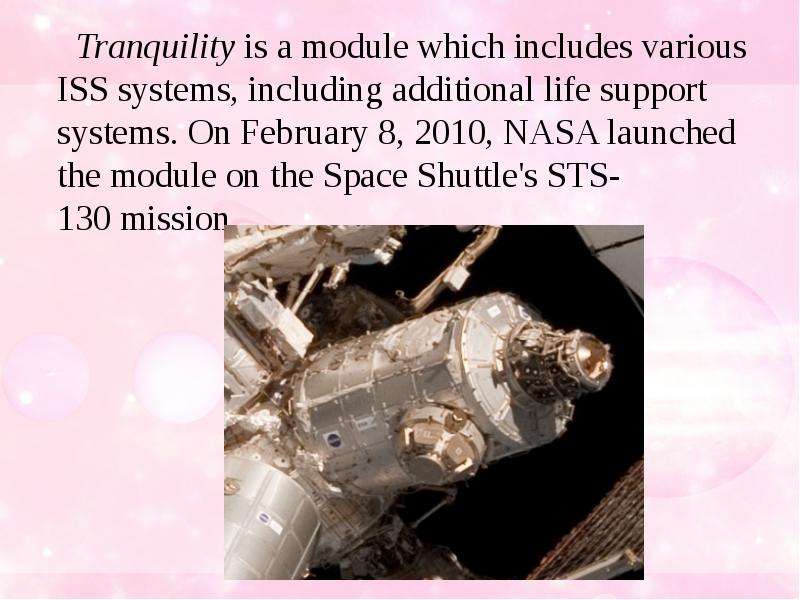 Tranquility is a module which