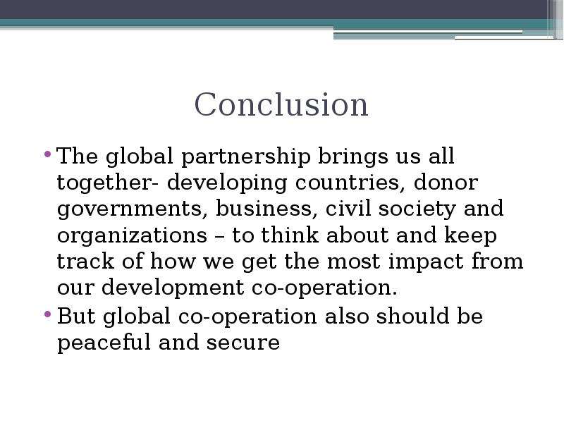 Conclusion The global