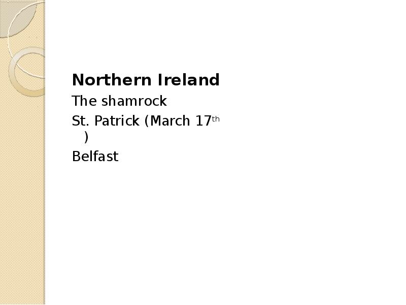 Northern Ireland The shamrock