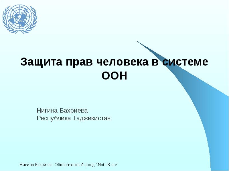 Презентация Защита прав человека в системе ООН