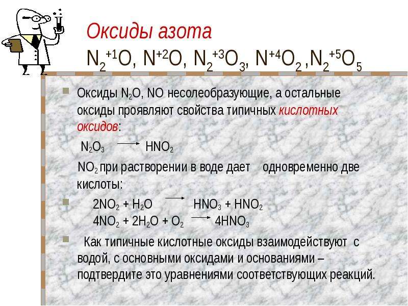 Оксиды азота N O, N O, N O ,