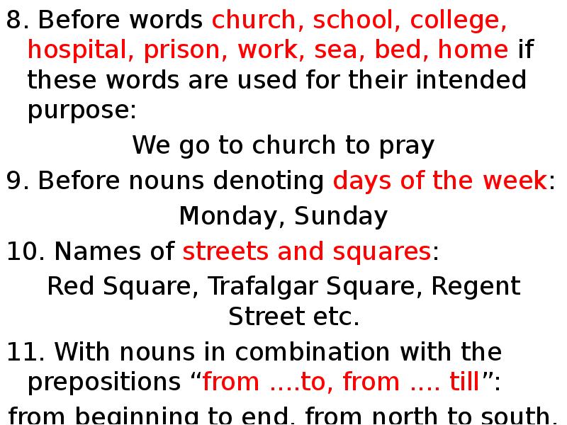 . Before words church,