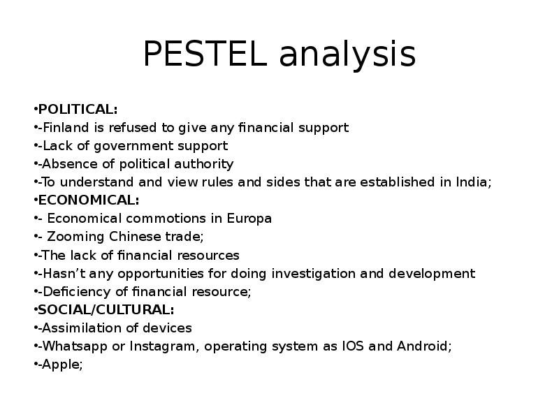 PESTEL analysis POLITICAL