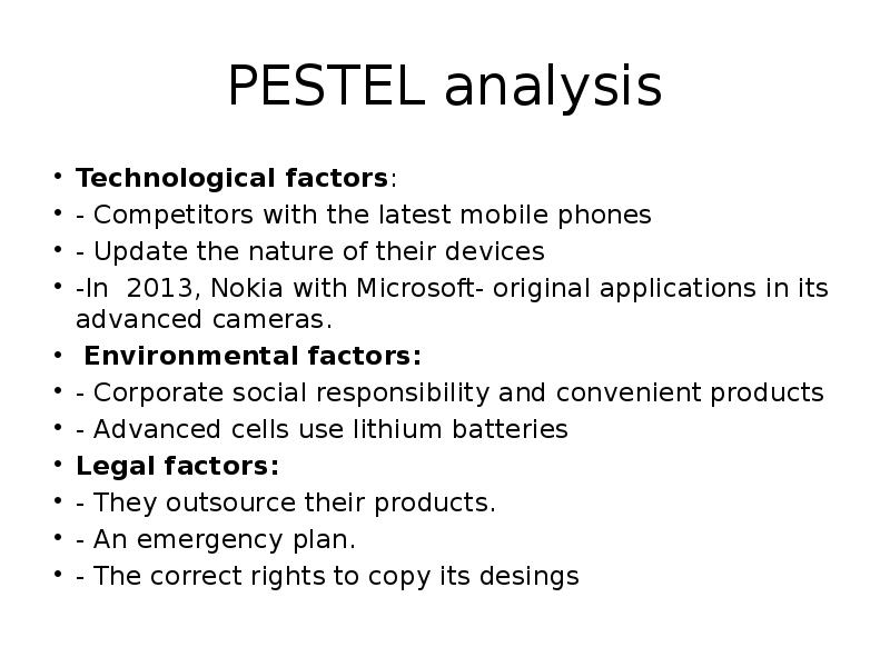 PESTEL analysis Technological