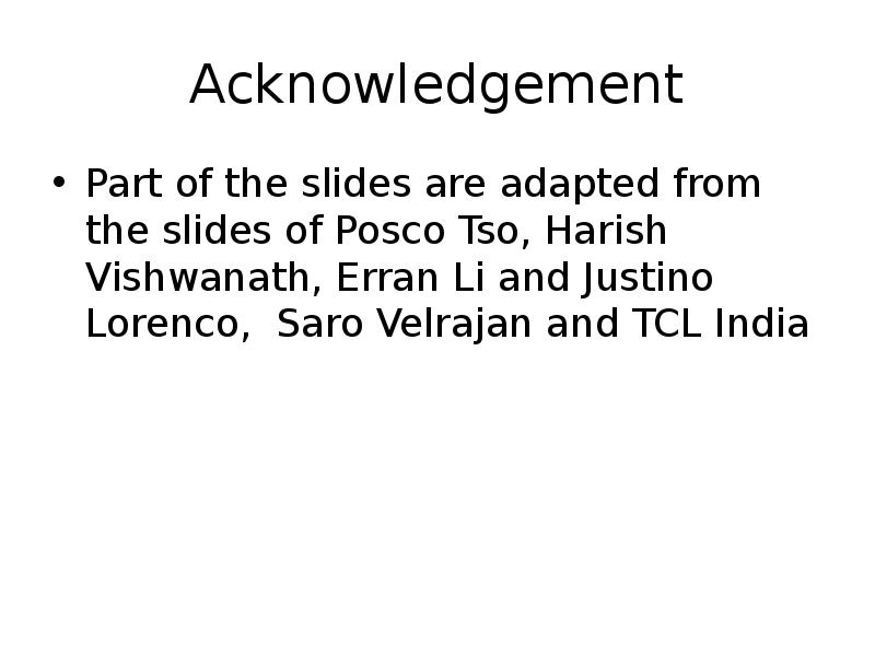 Acknowledgement Part of the