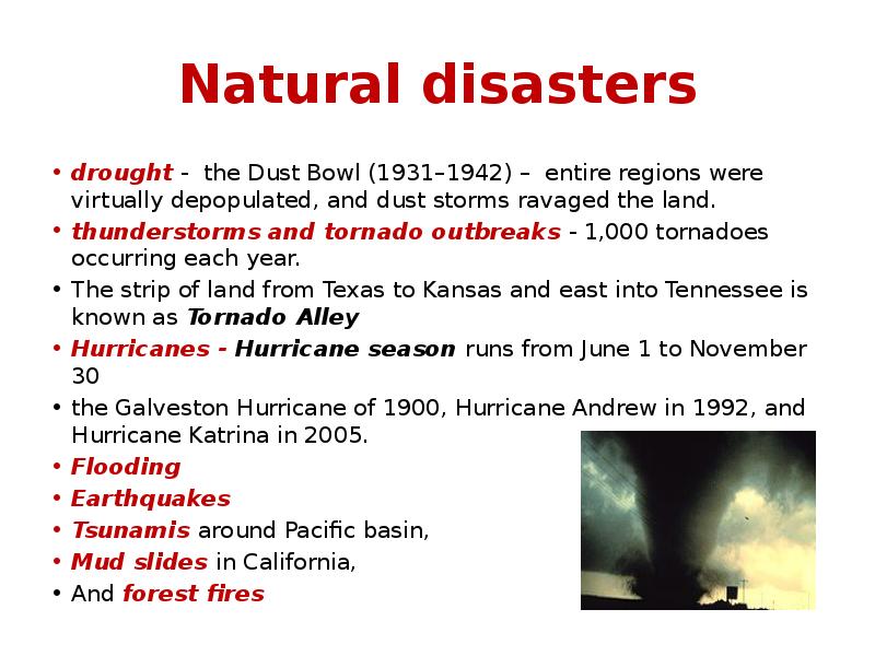 Natural disasters drought -